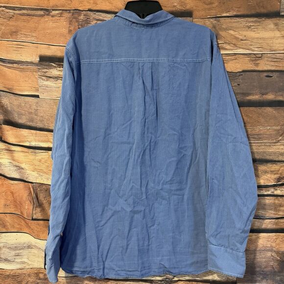 Tommy Bahama Men's XL Blue Long Sleeve Button-Up Shirt Check Casual Top - Picture 3 of 11